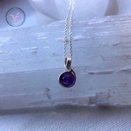 Amethyst Sterling Silver Wire Wrapped Pendant